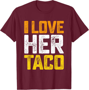 Sausage Taco Matching Couple Costumes Halloween Funny T-Shirt - T-Shirt | Maroon