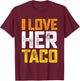 Sausage Taco Matching Couple Costumes Halloween Funny T-Shirt - T-Shirt | Maroon