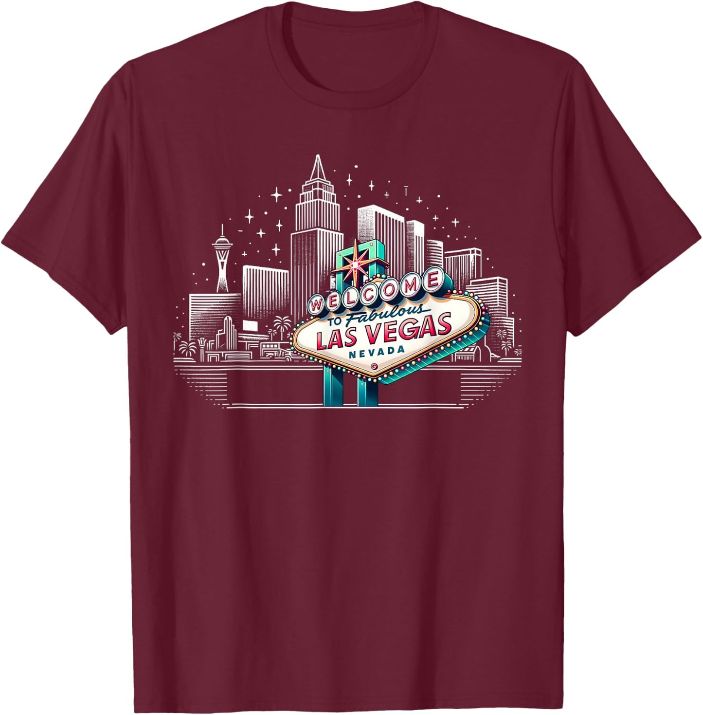 Las Vegas Holiday Souvenirs Kids Boys Las Vegas T-Shirt - T-Shirt | Maroon