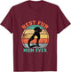 Best Fur Mom Ever Funny Retro Vintage Cat and Dog Owner Men Women Kids T-Shirt - T-Shirt | Maroon