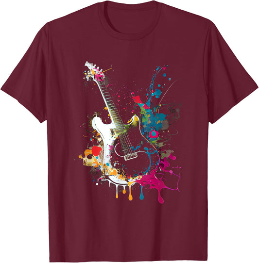 Guitars guitarists gift T-Shirt - T-Shirt | Maroon