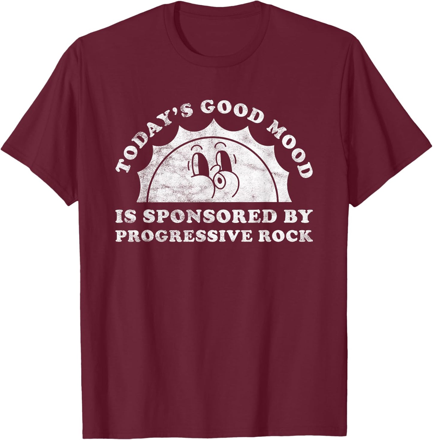 Funny Cute Retro Vintage Progressive Rock or Prog Rock T-Shirt - T-Shirt | Maroon
