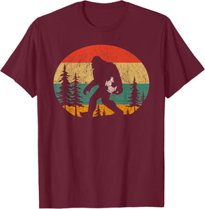 Vintage Sasquatch Soccer For Soccer Player Bigfoot Lovers T-Shirt - T-Shirt | Maroon