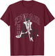 Bleach Zabaki Gothic Print Anime T-Shirt - T-Shirt | Maroon