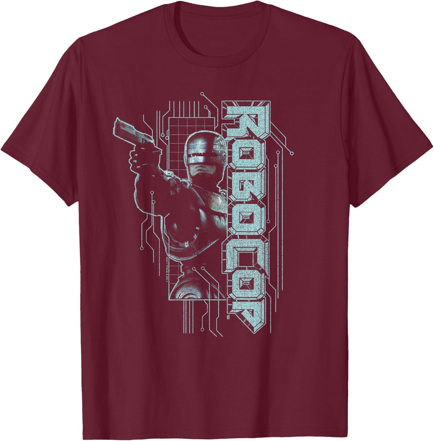 Robocop Murphy Split T-Shirt - T-Shirt | Maroon