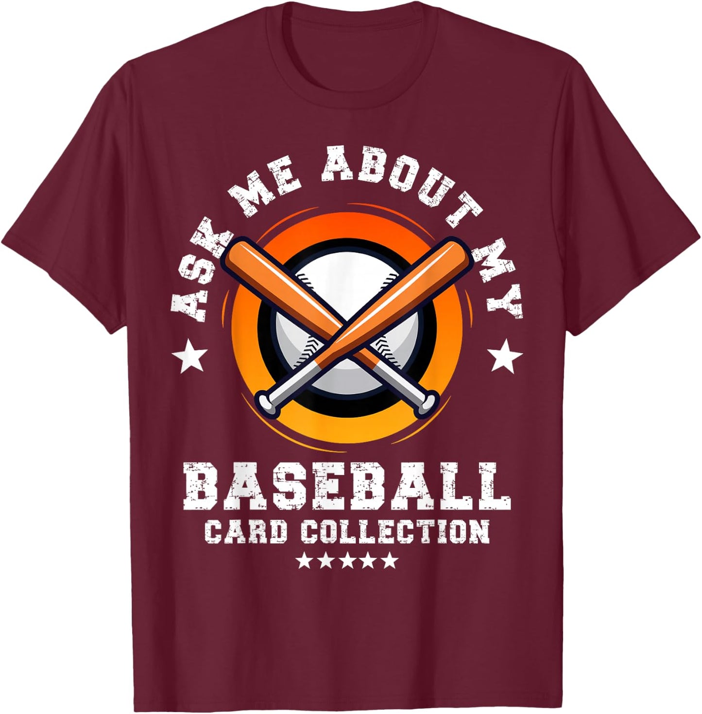 Baseball Card Collector T-Shirt - T-Shirt | Maroon