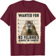 Capybara Gifts Wanted For 93 Felonies Across The Country T-Shirt - T-Shirt | Maroon