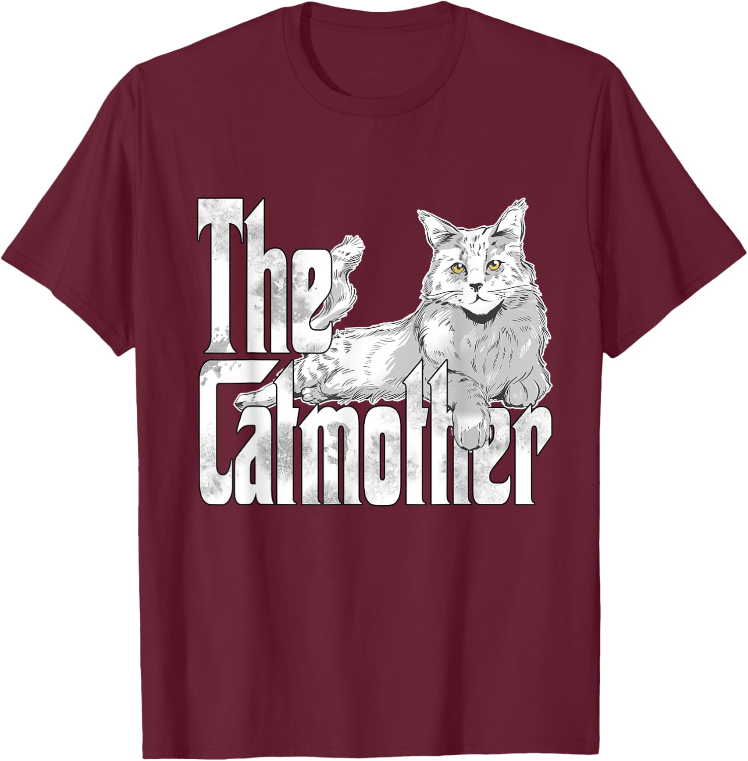 Cat Mom The Catmother Crazy Cat Mother Kitty Mommy T-Shirt - T-Shirt | Maroon