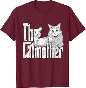 Cat Mom The Catmother Crazy Cat Mother Kitty Mommy T-Shirt - T-Shirt | Maroon