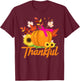 Breast Cancer Survivor Shirt Thankful Pink Ribbon Sunflower T-Shirt - T-Shirt | Maroon