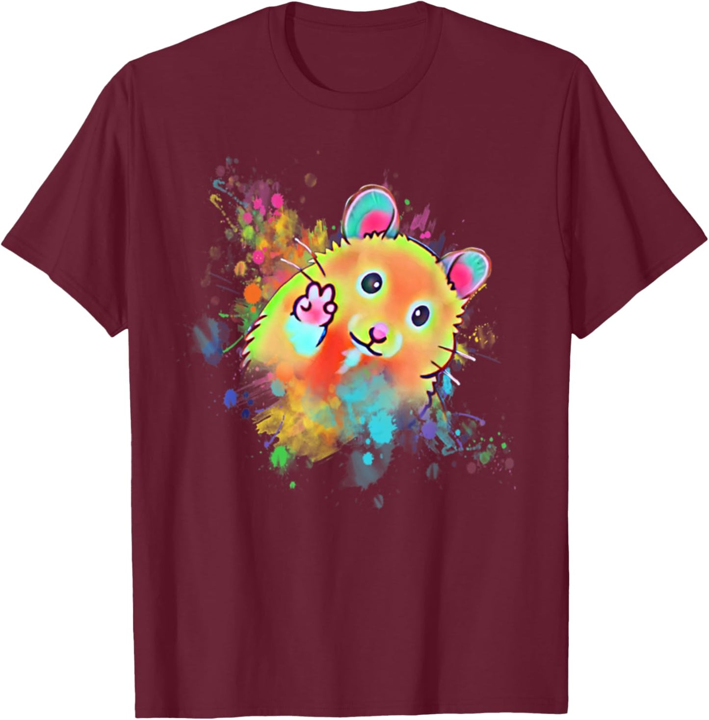 Funny Hamster T For Boys, Girls, Men, Women & Kids Hamster T-Shirt - T-Shirt | Maroon