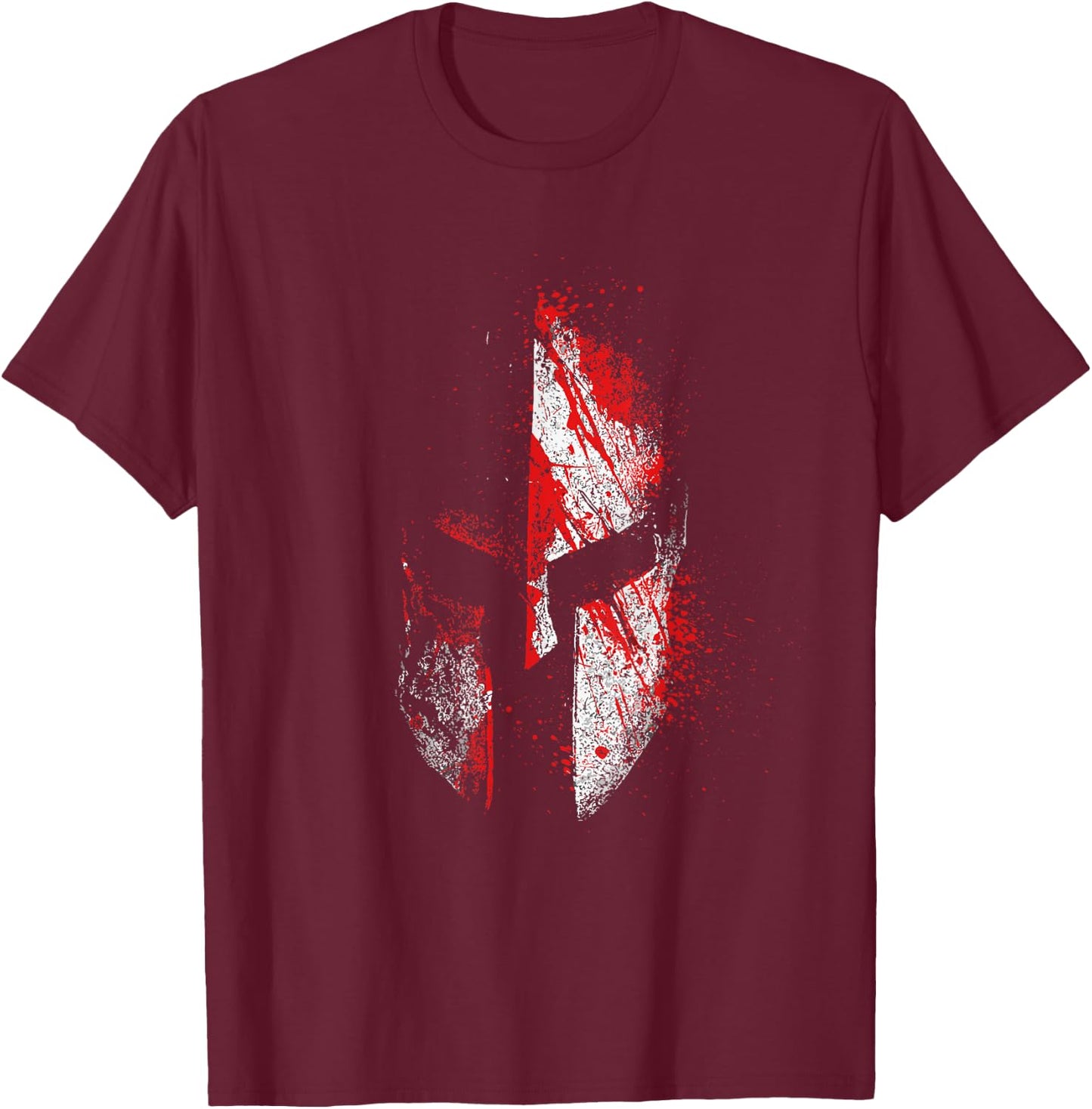 Sparta Warrior Molon Labe Vintage Blood Gym Fitness T-Shirt - T-Shirt | Maroon