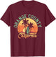 Orange County California Retro Surfer Vintage Beach T-Shirt - T-Shirt | Maroon