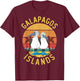 Seabirds Blue-footed Booby Bird Galapagos Island T-Shirt - T-Shirt | Maroon