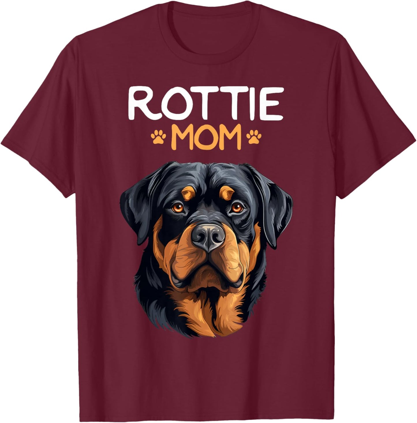 Rottie Mom Rottweiler Dog Mama T-Shirt - T-Shirt | Maroon