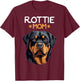 Rottie Mom Rottweiler Dog Mama T-Shirt - T-Shirt | Maroon