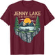 Fishing Boating Camping - My Happy Place Jenny Lake T-Shirt - T-Shirt | Maroon