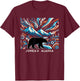Alaska State Mountain With Bear Juneau Alaska Souvenir T-Shirt - T-Shirt | Maroon