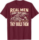 Rat Rod, Real Men Dont Buy Cars, Vintage Hot Rod Mechanic T-Shirt - T-Shirt | Maroon