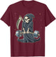 Grim Reaper Gym Weight Training Deadlift T-Shirt - T-Shirt | Maroon