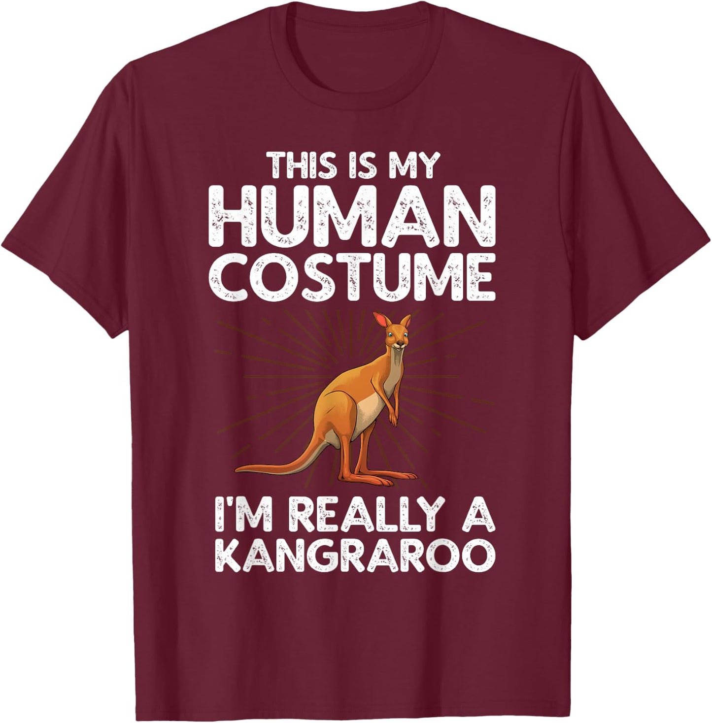 Funny Kangaroo Design Women Kids Kangaroo Animal T-Shirt - T-Shirt | Maroon