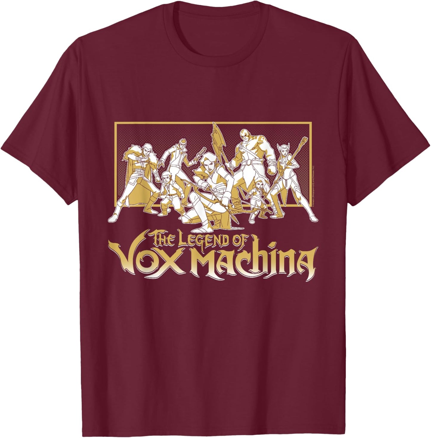 The Legend of Vox Machina Main Characters Fight Pose T-Shirt - T-Shirt | Maroon