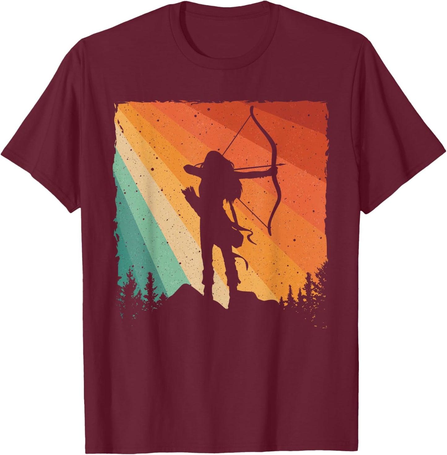 Cute Archery Design Women Kids Archer Archery Lovers T-Shirt - T-Shirt | Maroon