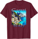 Capri Italy Grunge Style Design T-Shirt - T-Shirt | Maroon