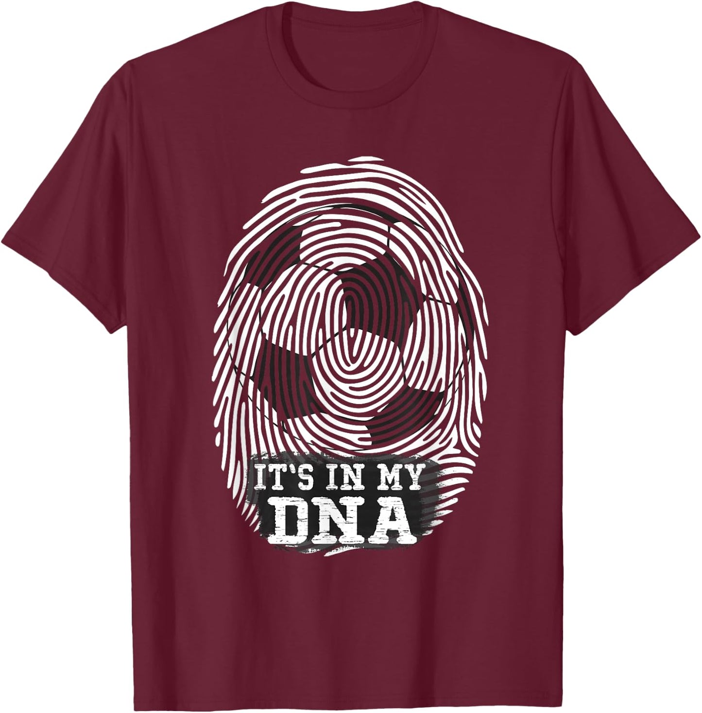 Soccer It's in my DNA Fingerprint T-Shirt - T-Shirt | Maroon