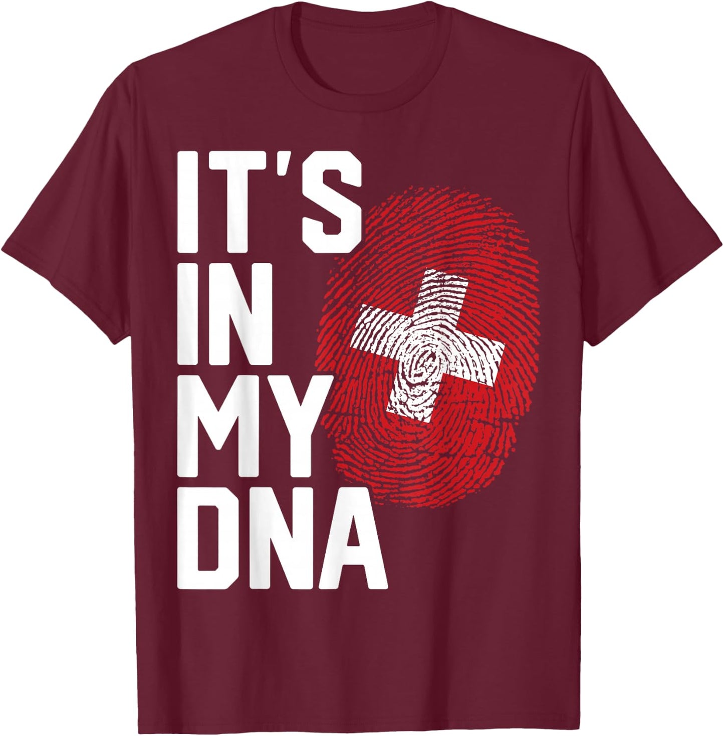Switzerland Swiss Flag Heritage T-Shirt - T-Shirt | Maroon