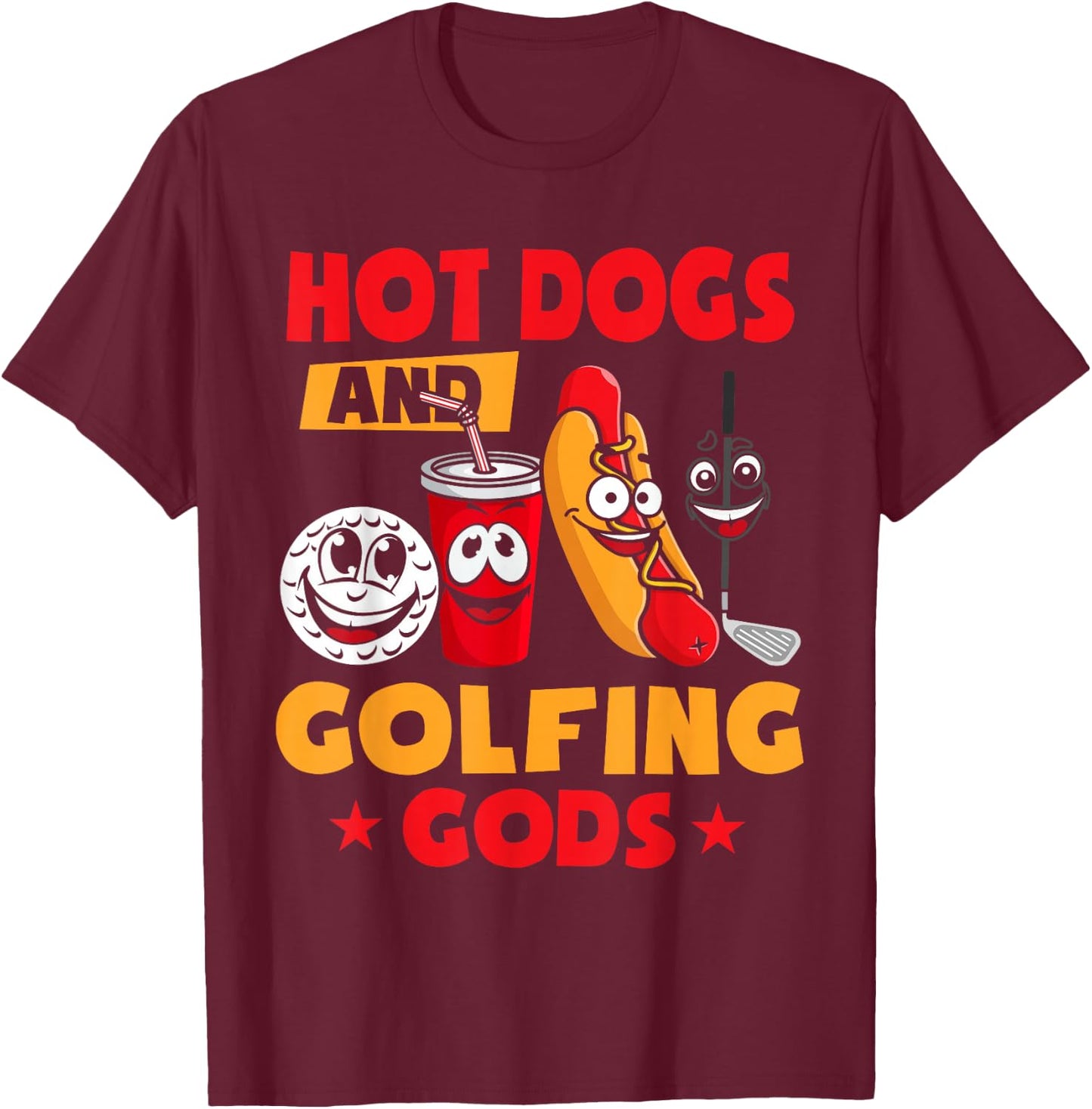 Funny Golf Shirts -Adults Black Small Golf T-Shirt - T-Shirt | Maroon