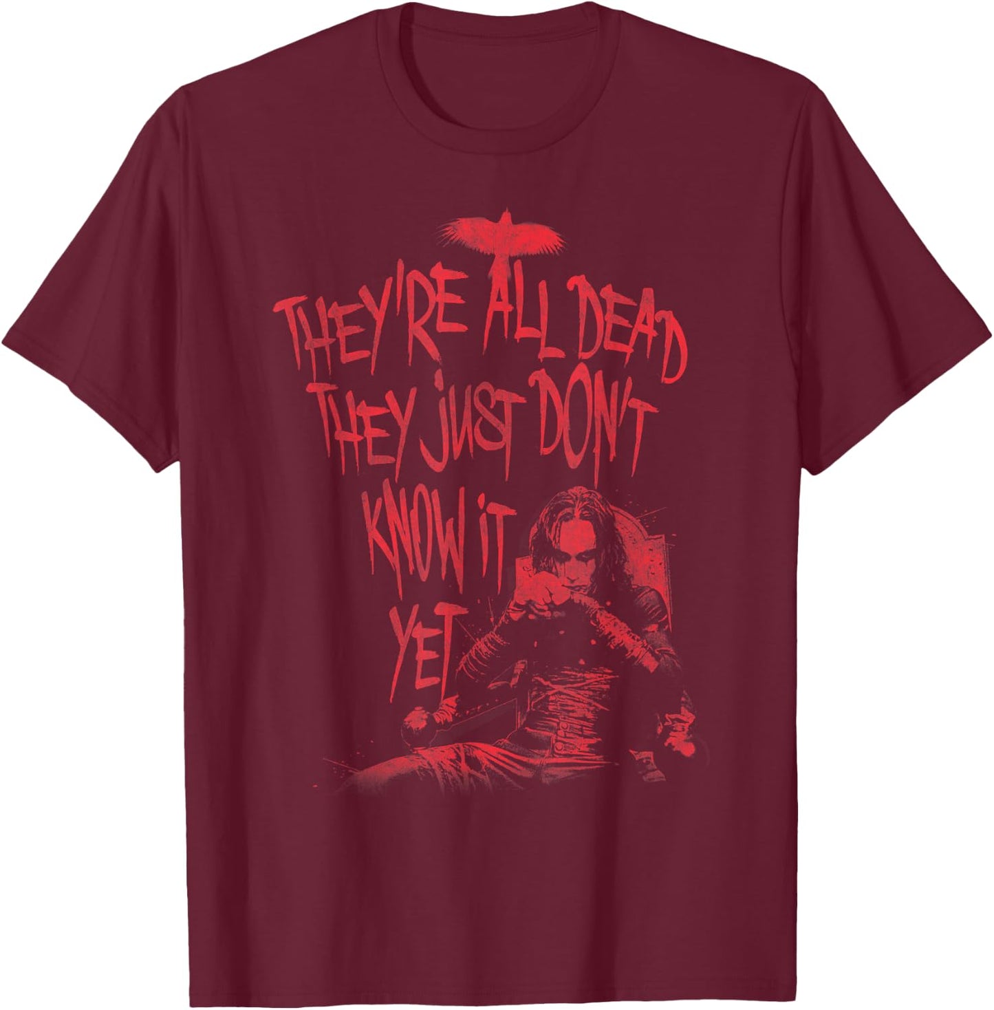 The Crow – They're All Dead T-Shirt - T-Shirt | Maroon
