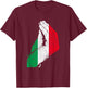 Italy Hand Gesture Italy Flag Pride Funny T-Shirt - T-Shirt | Maroon