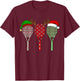Tennis Racket Christmas Hat Reindeer Anlter Game Sport T-Shirt - T-Shirt | Maroon
