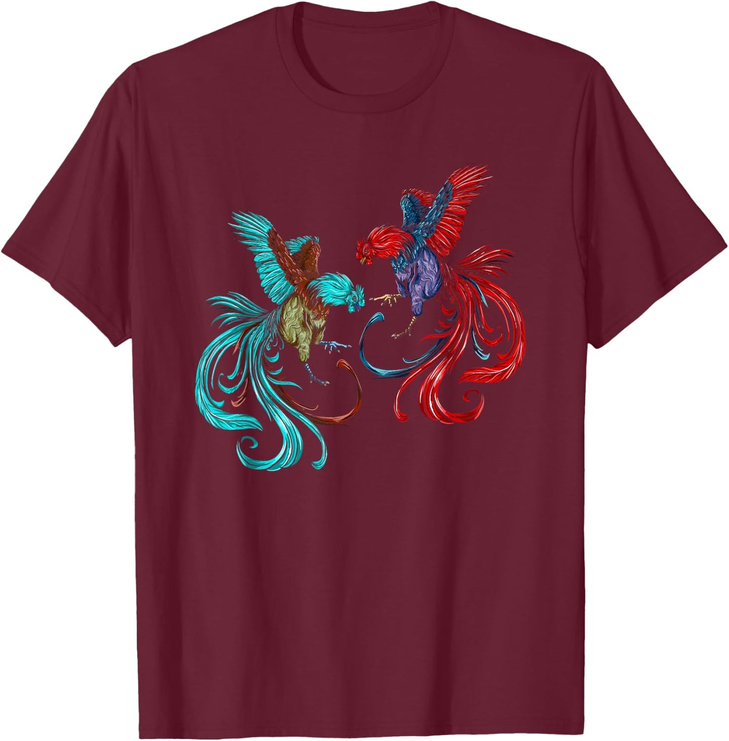 Peleas De Gallos Cockfighter Game Fowl Cockfighting Rooster T-Shirt - T-Shirt | Maroon