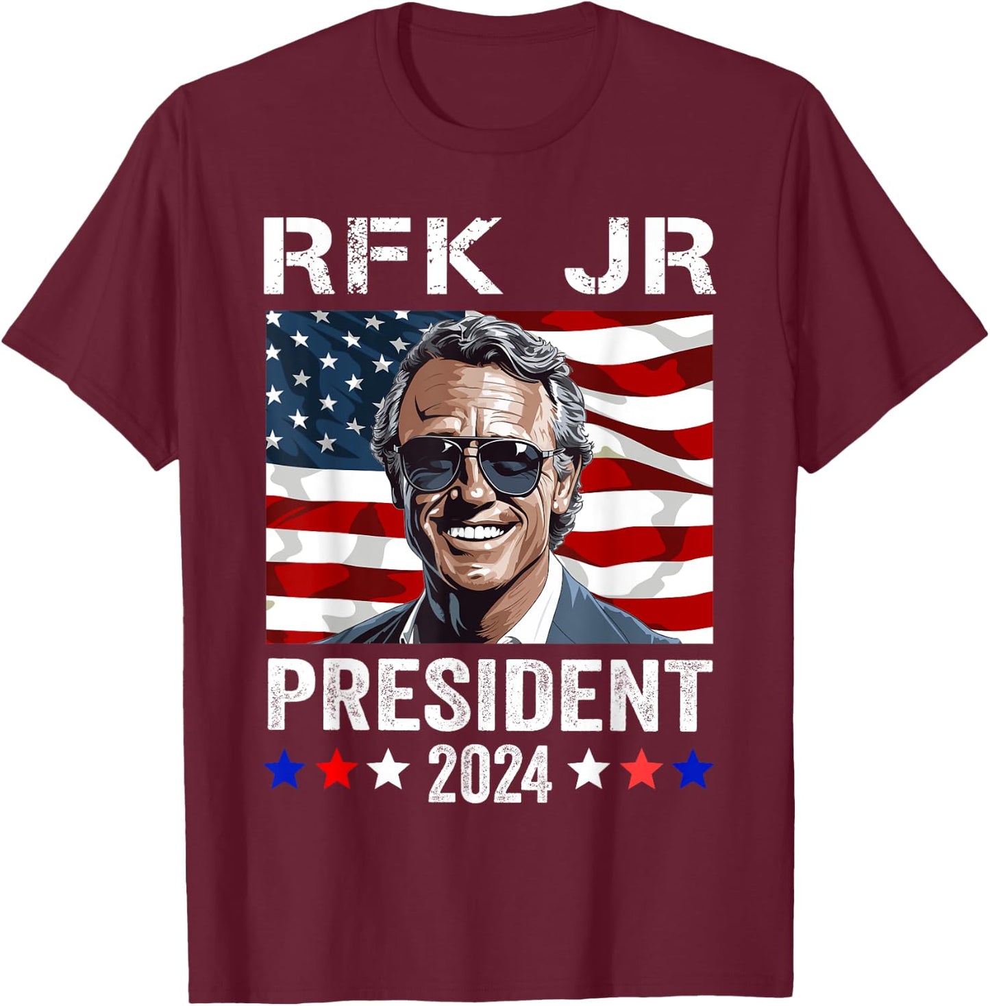 RFK JR For President 2024 Robert Kennedy Jr 24 T-Shirt - T-Shirt | Maroon