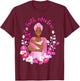 Faith Over Fear Breast Cancer Awareness African American T-Shirt - T-Shirt | Maroon