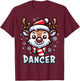 Santa’s Reindeer Dancer Xmas Group Costume T-Shirt - T-Shirt | Maroon