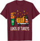 Kids Thanksgiving Dump Truck Loads Of Turkeys Toddler Boys Kids T-Shirt - T-Shirt | Maroon