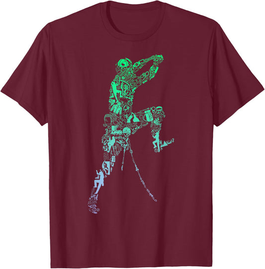 Bouldering for Climber | Boys Climbing T-Shirt - T-Shirt | Maroon