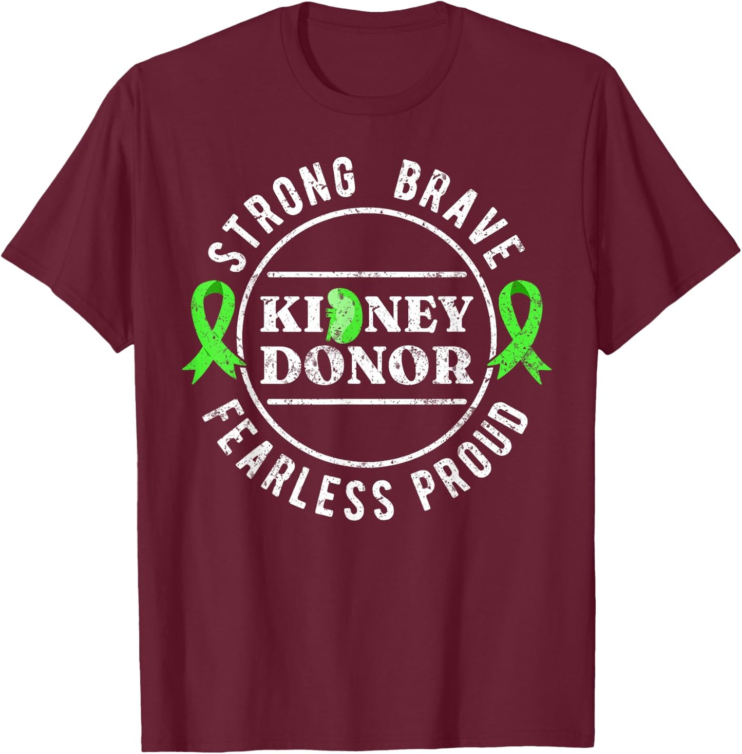 Kidney Donor Organ Donation Women's Classic Fit Black Cotton T-Shirt - T-Shirt | Maroon