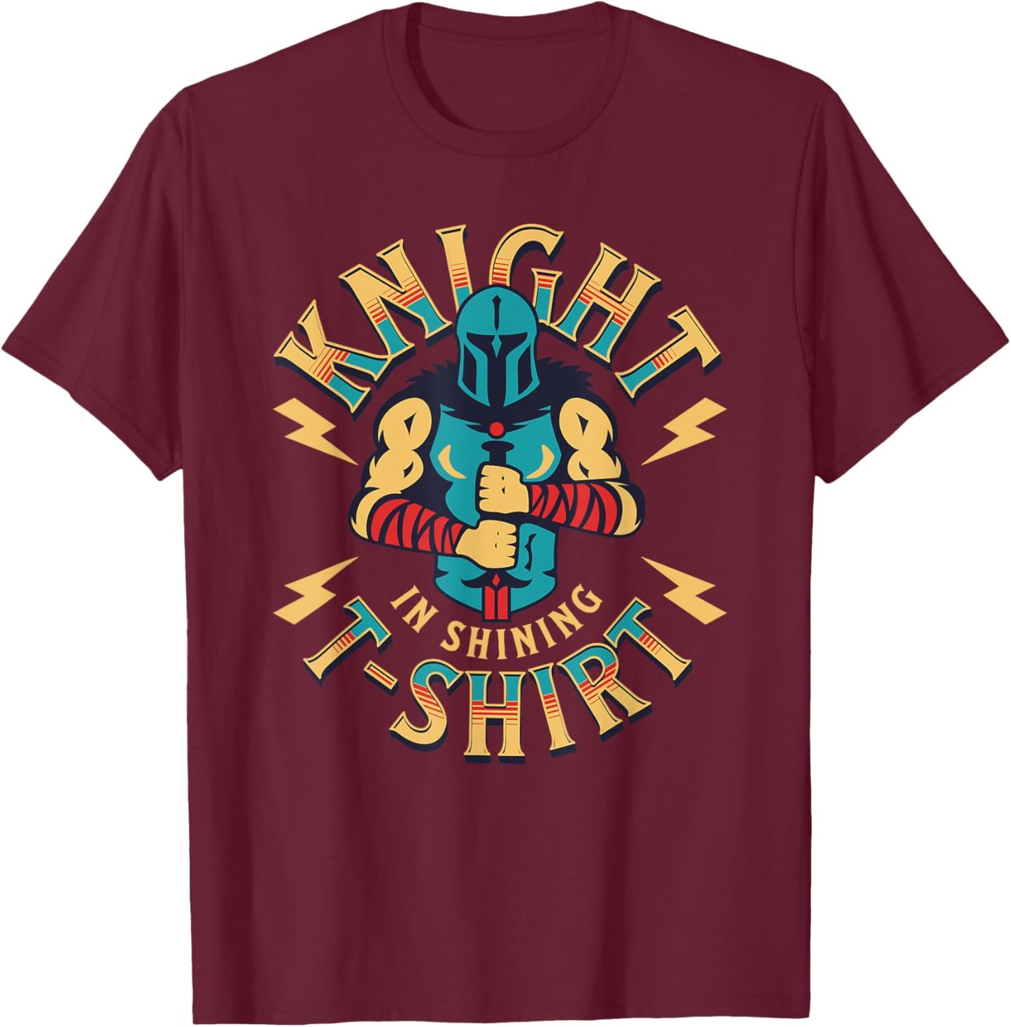 Knight In Shining Armor Renaissance Faire Fair Medieval Boys T-Shirt - T-Shirt | Maroon