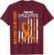 Her Fight Is My Fight Daughter Leukemia Awareness Flag Gifts T-Shirt - T-Shirt | Maroon