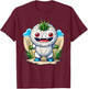 Japanese Food Anime Kawaii Rice Monster T-Shirt - T-Shirt | Maroon
