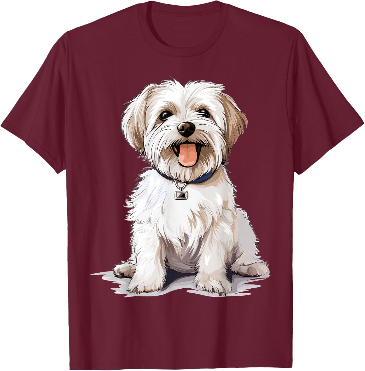 Morkie Dog Breed Pet Cute Graphic T-Shirt - T-Shirt | Maroon