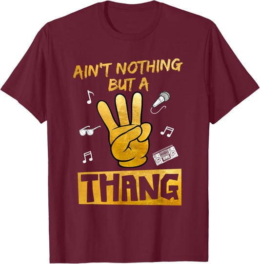 Kids Ain't Nothin' But A 3 Thang 3rd Birthday Hip Hop T-Shirt - T-Shirt | Maroon