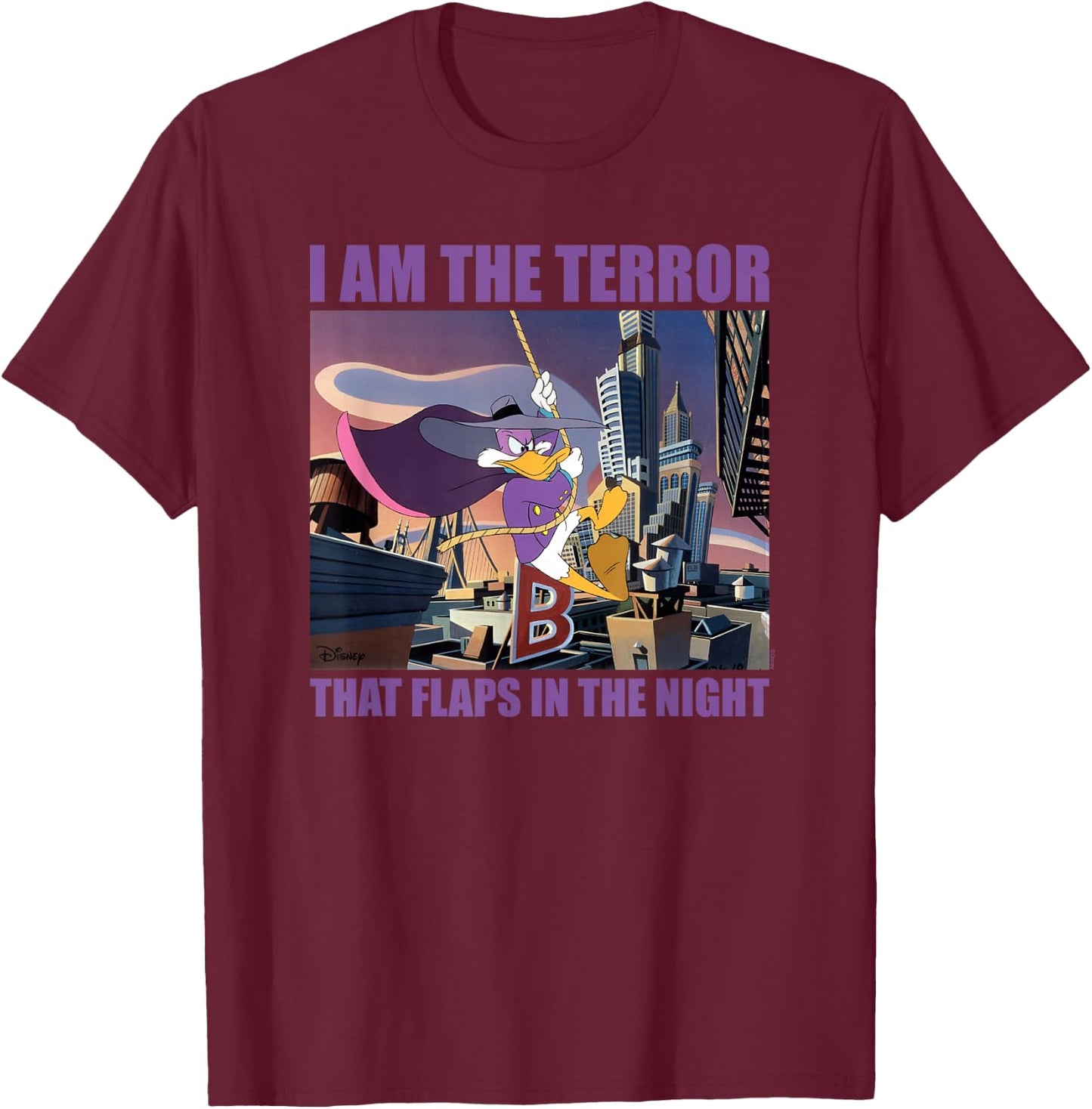 Darkwing Duck - Darkwing Duck Terror T-Shirt - T-Shirt | Maroon