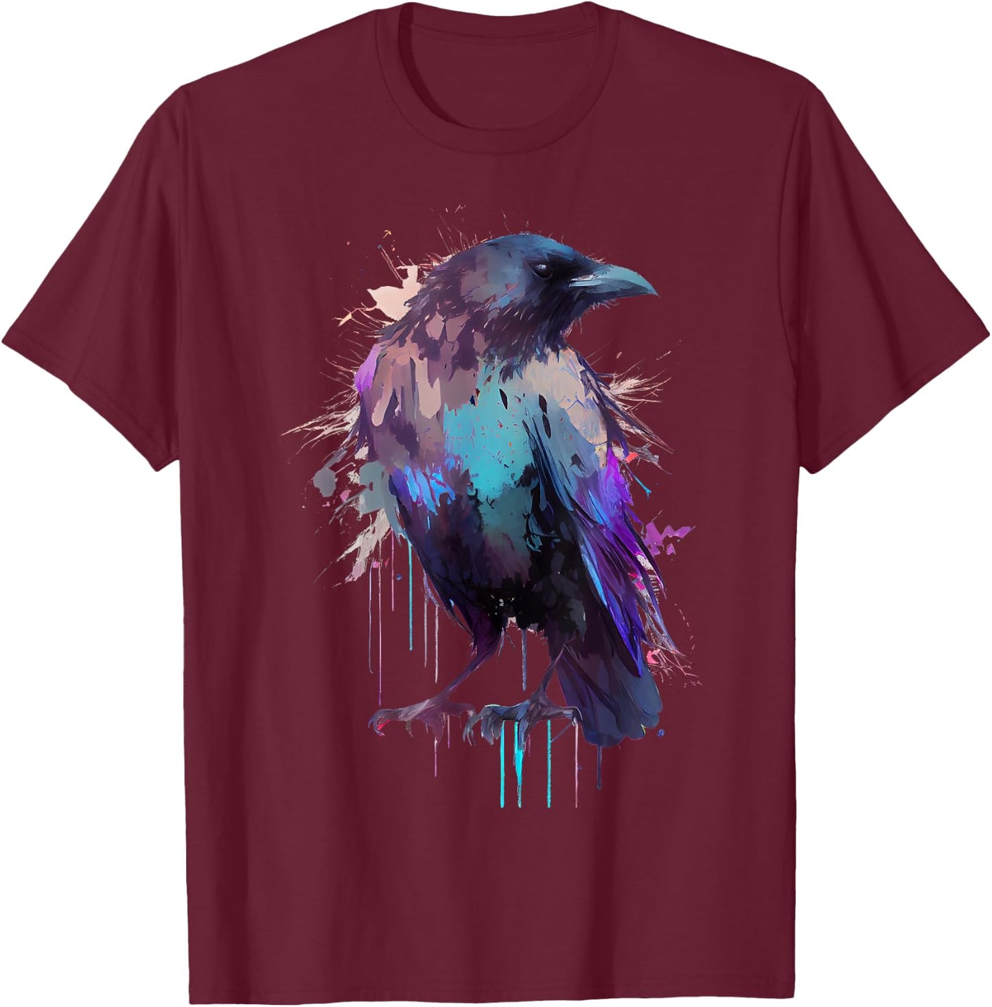 Raven colorful T-Shirt - T-Shirt | Maroon