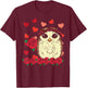 Valentines Day Leopard Baby Owl Women Girls Kids Toddler T-Shirt - T-Shirt | Maroon