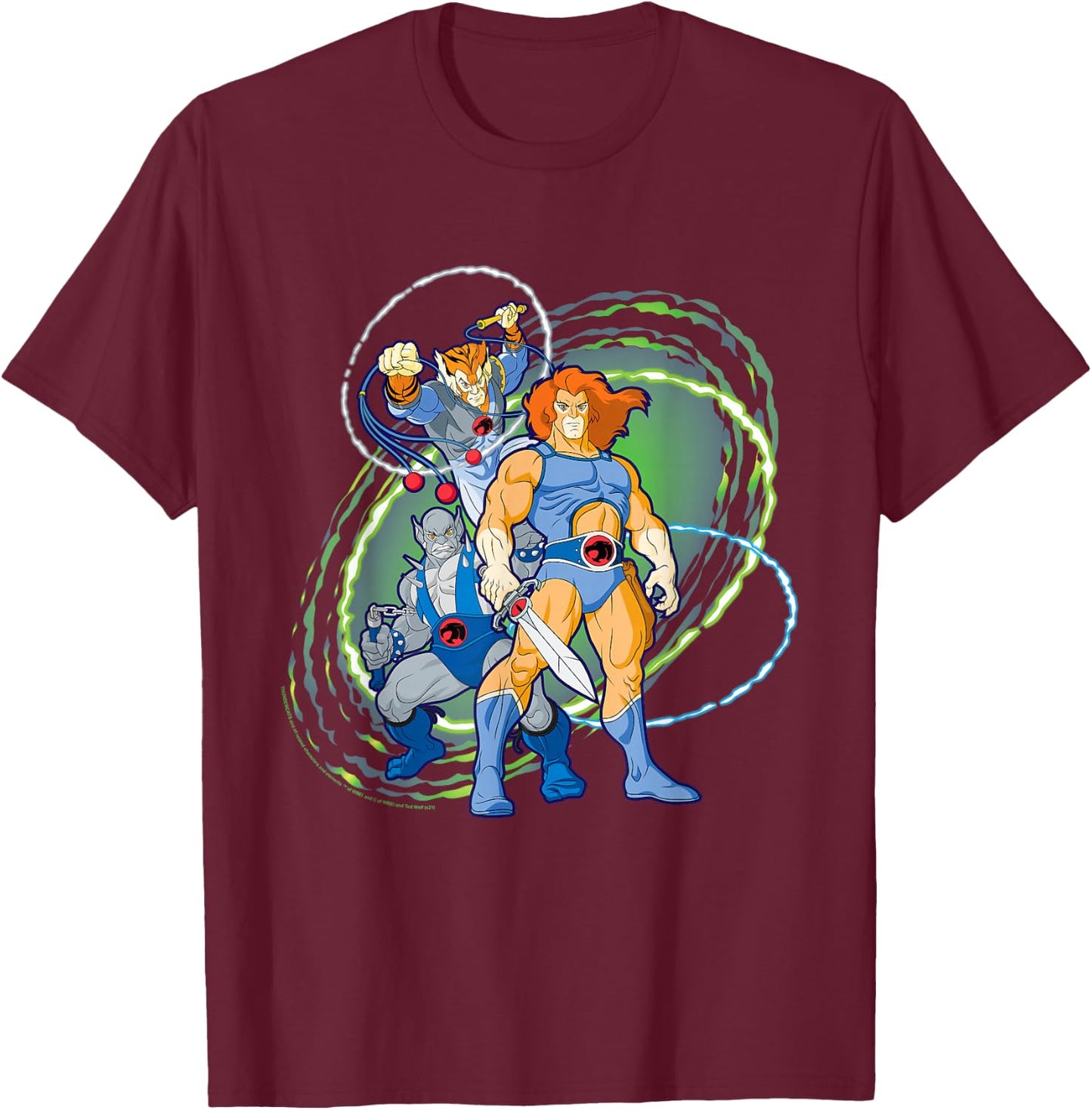 ThunderCats Panthro, Tygra and Lion-O T-Shirt - T-Shirt | Maroon